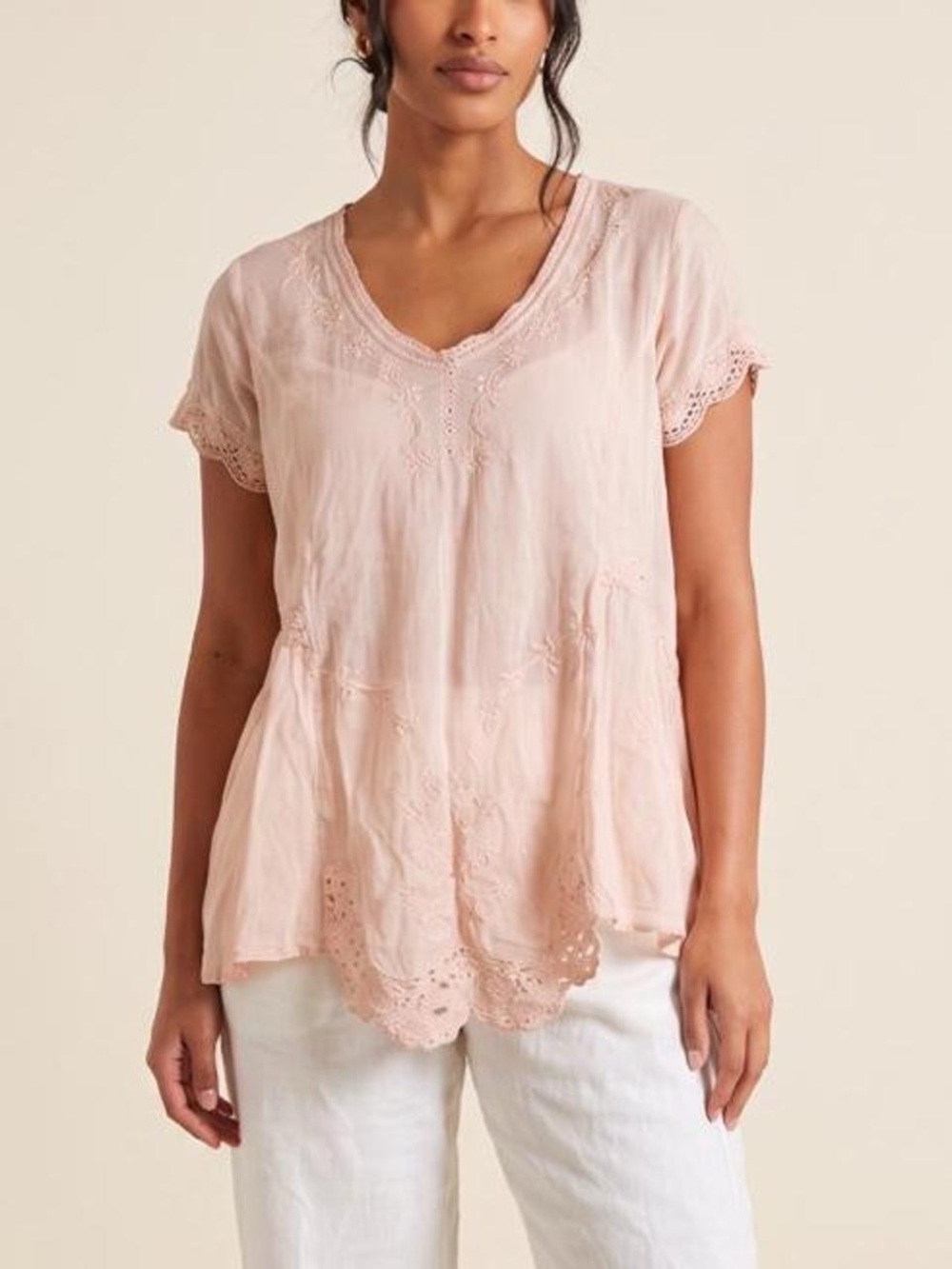 Johnny Was Vintage Flowing Blouse